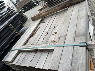 Ca. 162x Purple Heart hardhouten planken geschaafd, 21x70mm, lengte 12